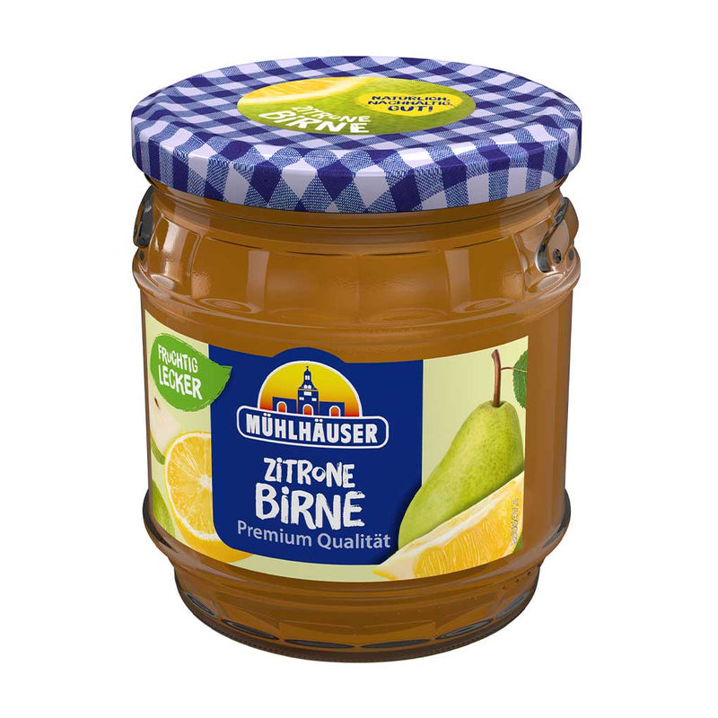 Lemon Pear Jam from Germany by Muhlhauser, 15.8 oz (450 g)