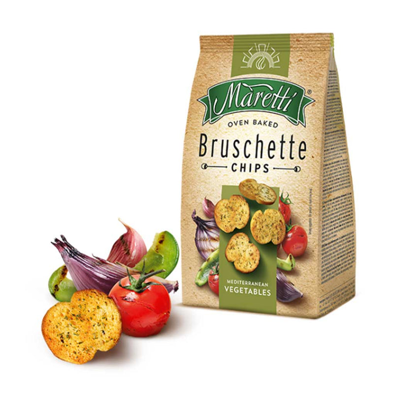 Mediterranean Vegetables Bruschetta Chips by Maretti, 5 oz (142 g)