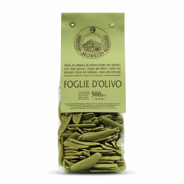 Morelli Olive Leaf Pasta with Spinach, 17.6 oz (500 g)