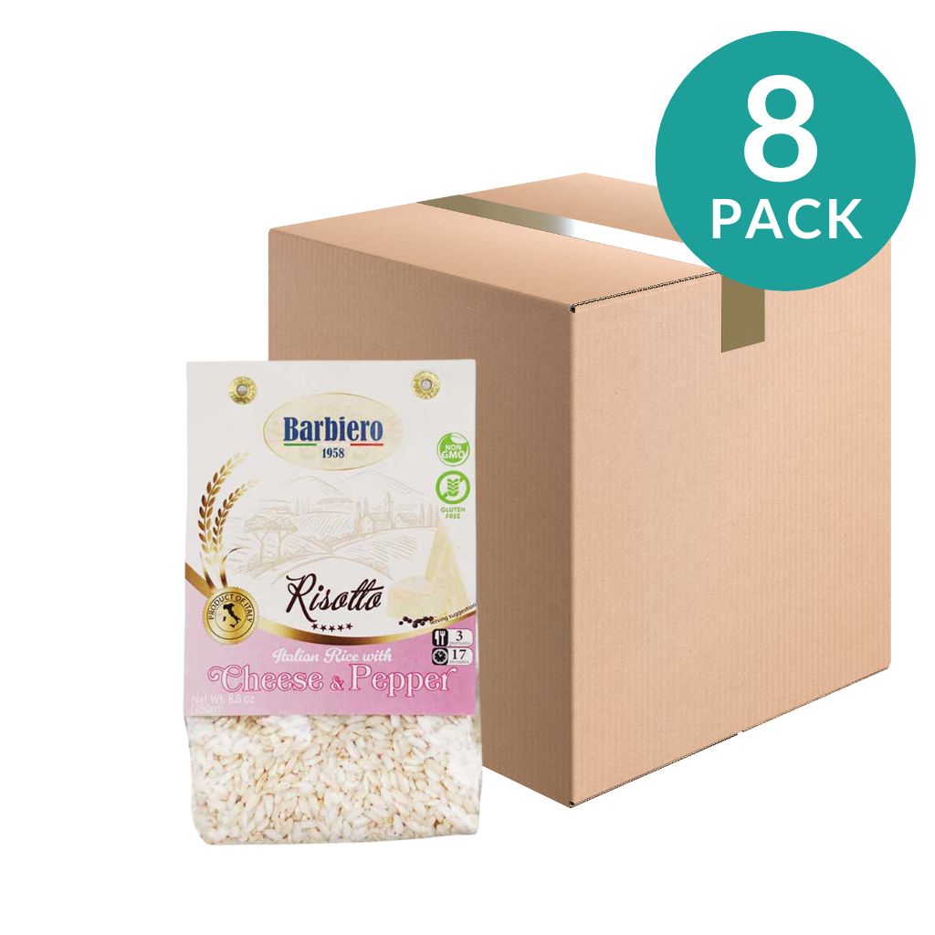 8-Pack Italian Risotto with Cheese & Pepper by Barbiero, 8.8 oz (250 g