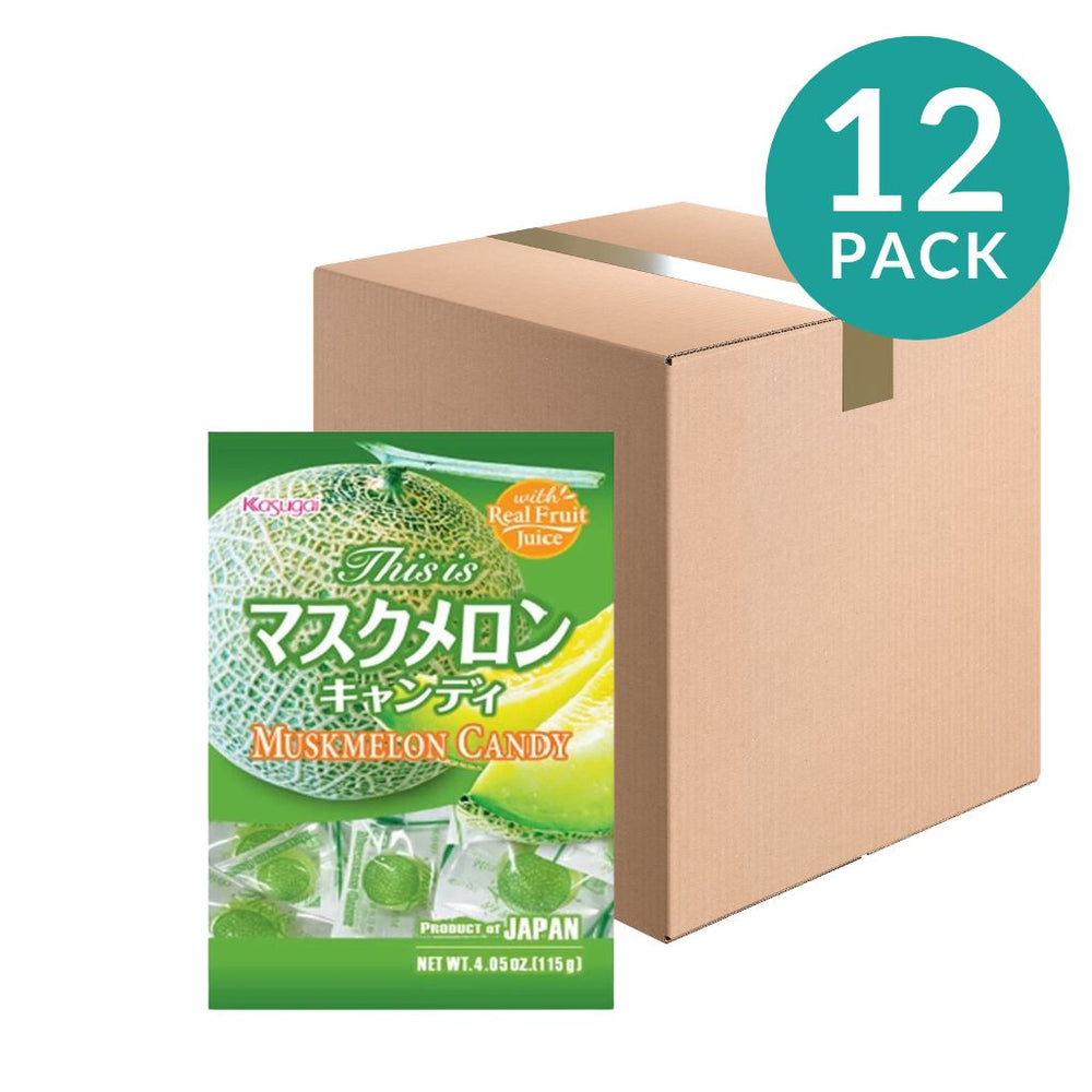 12-Pack Kasugai Japanese Cantaloupe Hard Candy, 4.05 oz (115 g)