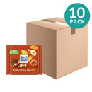 10-Pack Ritter Sport Milk Chocolate with Whole Hazelnuts & Corn Flakes, 3.5 oz (100 g)