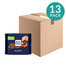 13-Pack Ritter Sport Milk Chocolate Nougat Praline Bars, 3.5 oz (100 g)