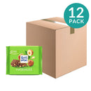 12-Pack Ritter Sport Milk Chocolate with Hazelnut Pieces, 3.5 oz (100 g)