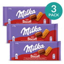 3-Pack Milka Lotus Biscoff & Cream Chocolate Bar, 3.17 oz (90 g)