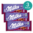 3-Pack Milka Milk Chocolate with Cherry Cream, 3.5 oz (100 g)