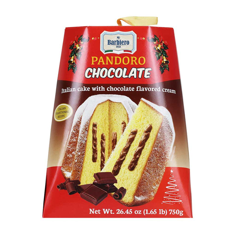 Italian Pandoro with Chocolate Cream by Barbiero, 26.4 oz (750 g)