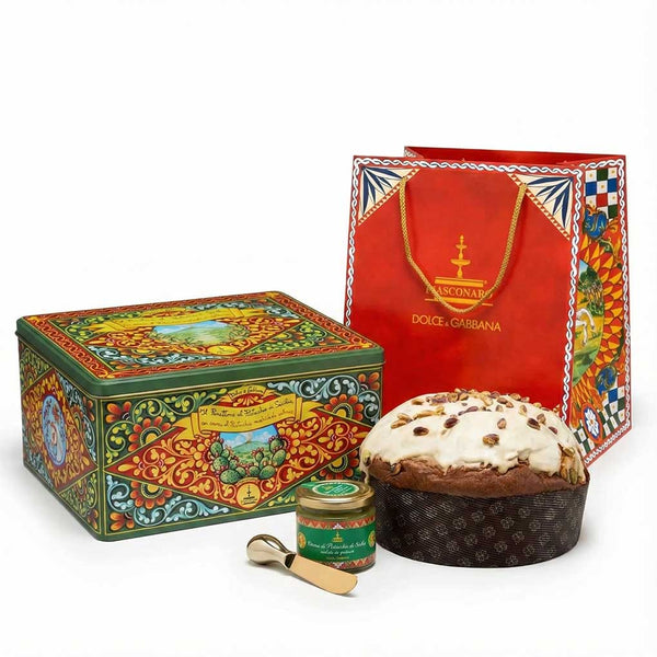 Dolce & Gabbana Pistachio Panettone with Sicilian Pistachio Cream, Large 28.2 oz (800 g) Cake