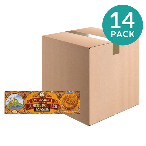 14-Pack La Mere Poulard French Caramel Sable Cookies, 4.4 oz (125 g)