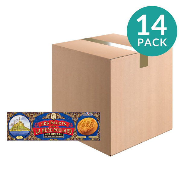 14-Pack La Mere Poulard French Butter Cookies Palets, 4.4 oz (125 g)