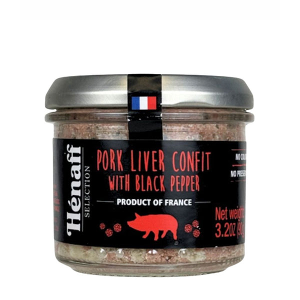 Henaff Pork Liver Confit with Black Pepper 3.2 oz (90 g)