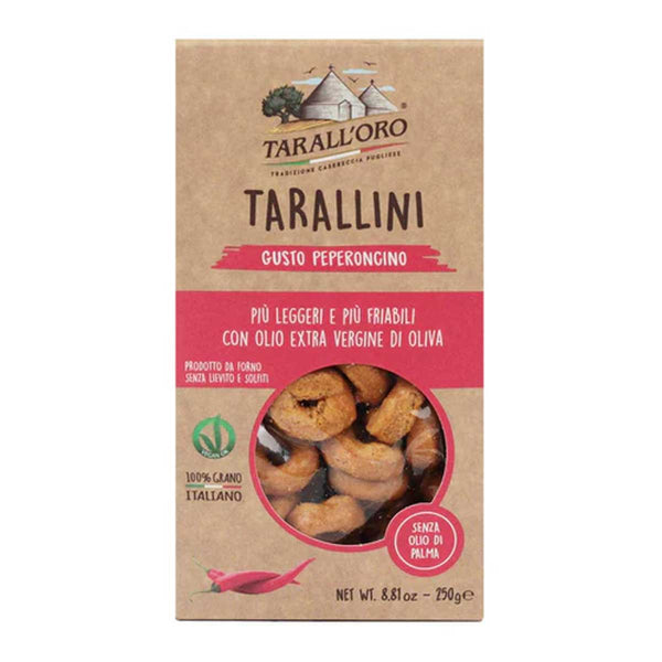 Tarallini with Chilli Pepper by Tarall'Oro, 8.8 oz (250 g)