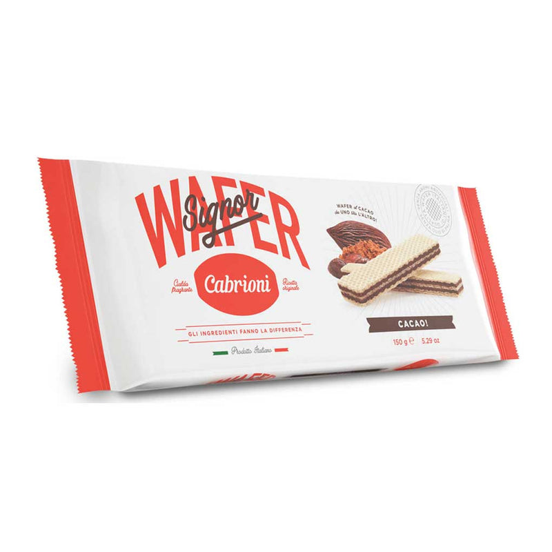 Italian Cocoa Signor Wafer, No Palm Oil by Cabrioni, 5.29 oz (150 g)
