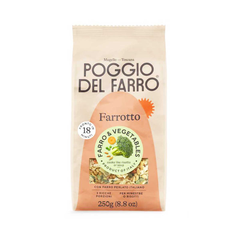 Italian Farro Risotto with Vegetables by Poggio del Farro, 8.8 oz (250 g)