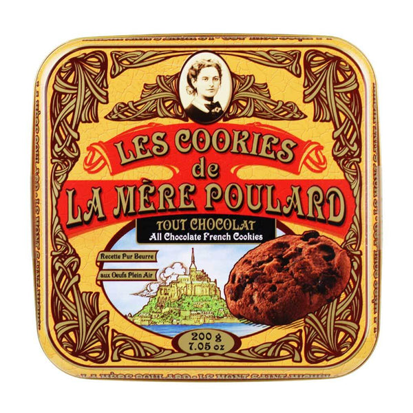 La Mere Poulard French Butter Chocolate Cookies with Chocolate Chips, 7.05 oz (200 g)