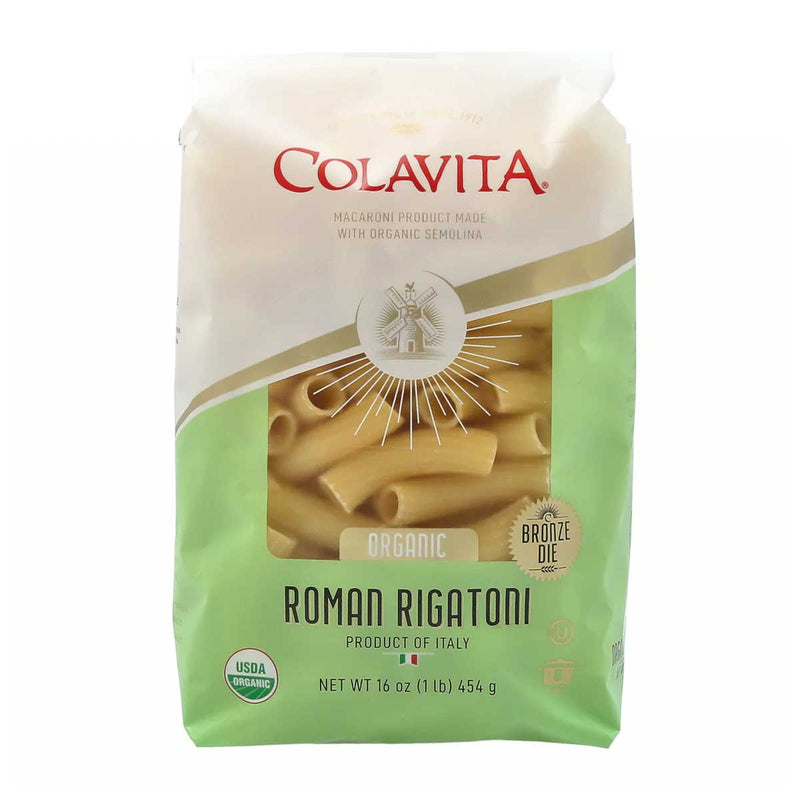 Colavita Organic Roman Rigatoni Pasta, 1 lb (454 g) x 20