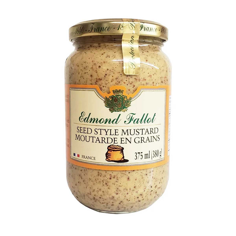 Edmond Fallot Old-Fashioned Full Grain Mustard, Large, from France 13.4 oz. (380g)