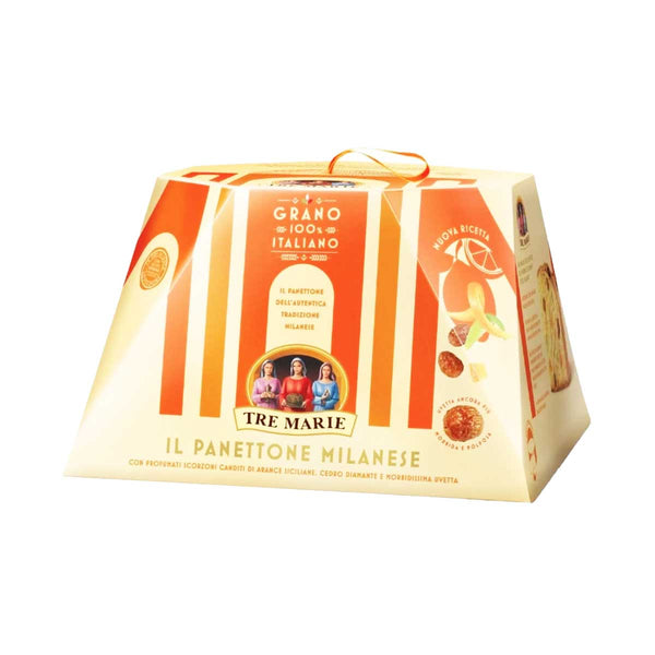 Tre Marie Milanese Panettone with Candied Fruits, 2.2 lbs (1 kg)