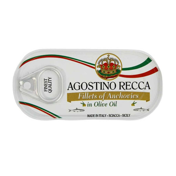 Agostino Recca Anchovies Fillets in Olive Oil, 1.76 oz (50 g)