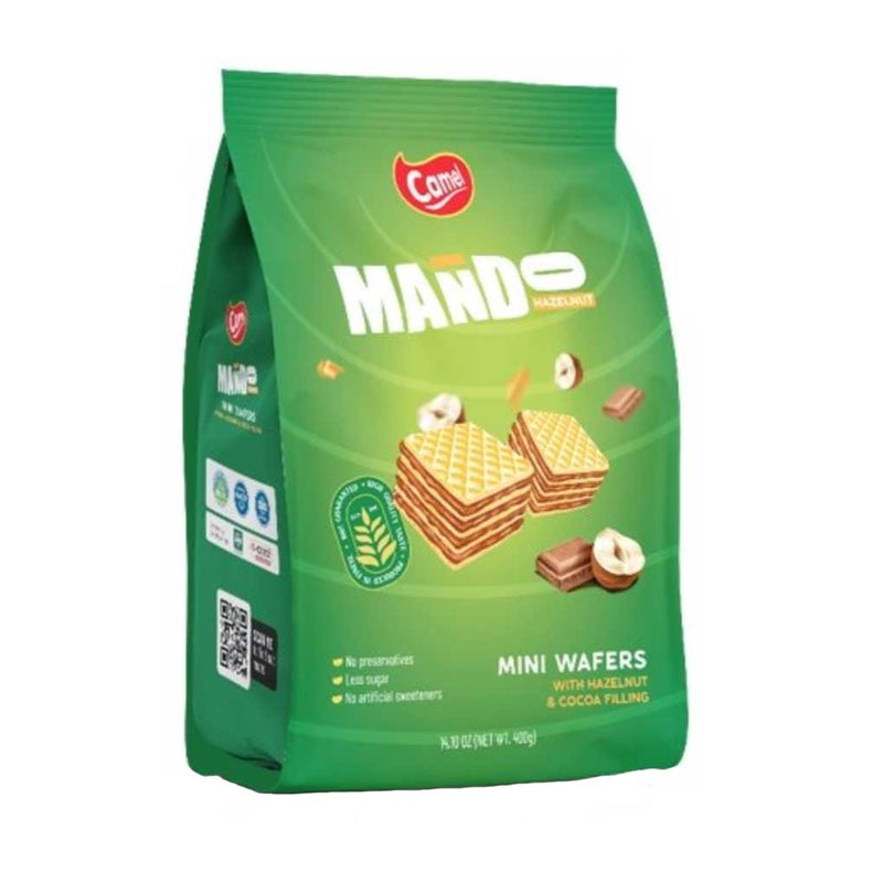 Hazelnut & Chocolate Wafer Cubes, Family Size by Mando, 14.1 oz (400 g)