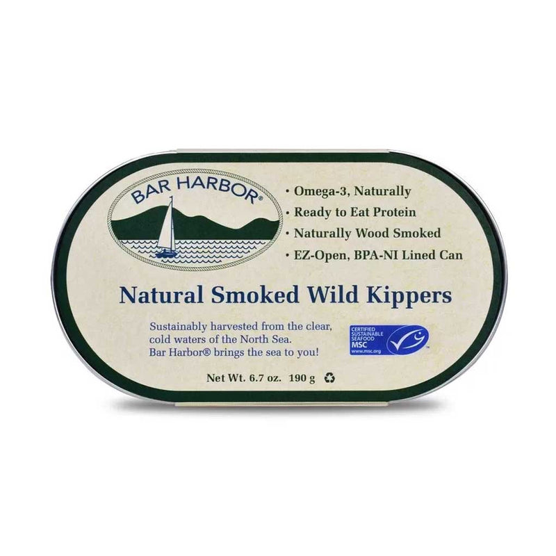 Bar Harbor Smoked Wild Kippers, Wood Smoked, 6.7 oz (190g)