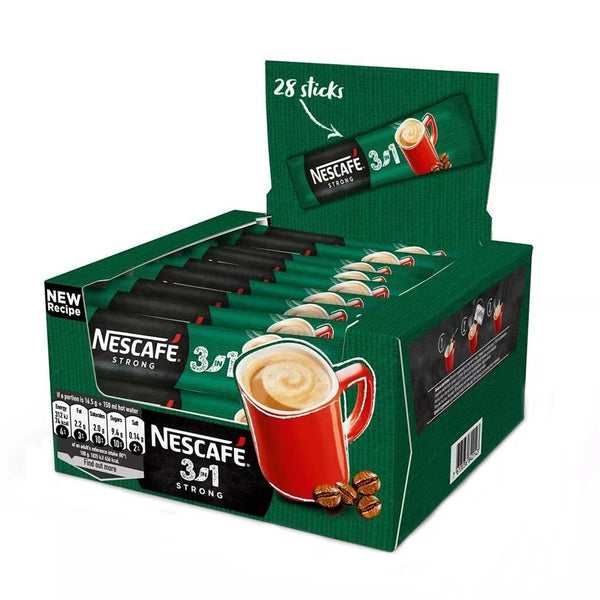 Nescafe Individual 3 in 1 Strong Instant Coffee 28 Packets x 18 g