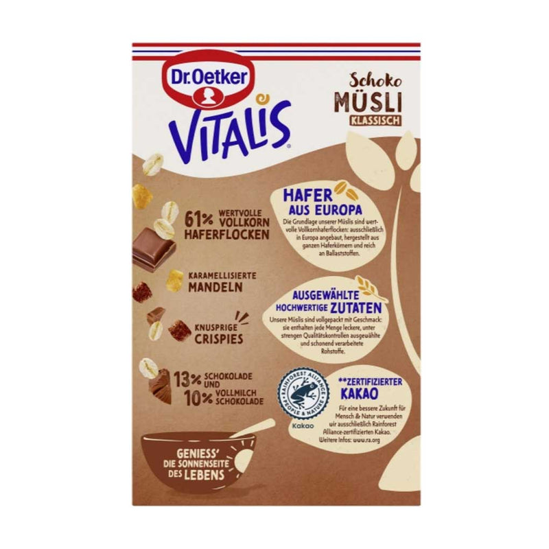 Vitalis Chocolate Muesli Cereal by Dr Oetker, 21 oz (600 g)