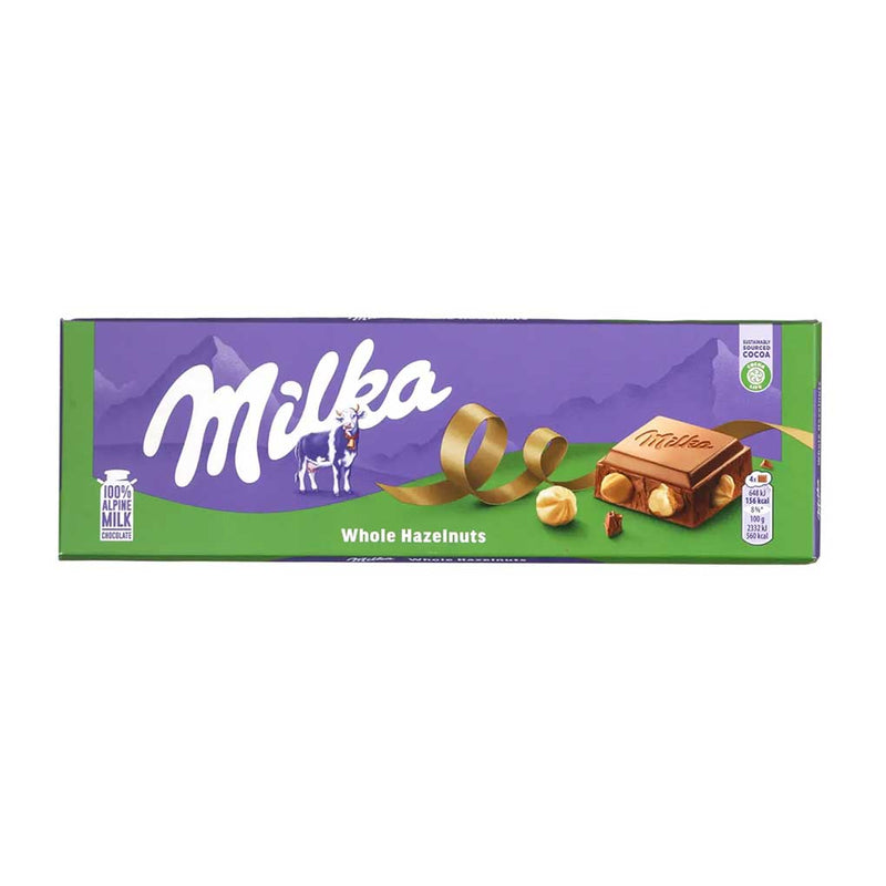 Milka XXL Milk Chocolate with Whole Hazelnuts, 8.8 oz (250 g)