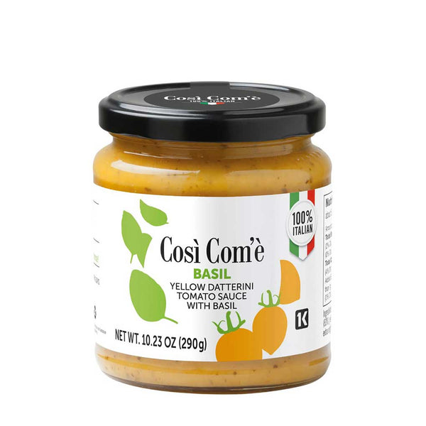 Cosi Come Yellow Datterini Tomato Sauce with Basil, 10.2 oz (290 g)