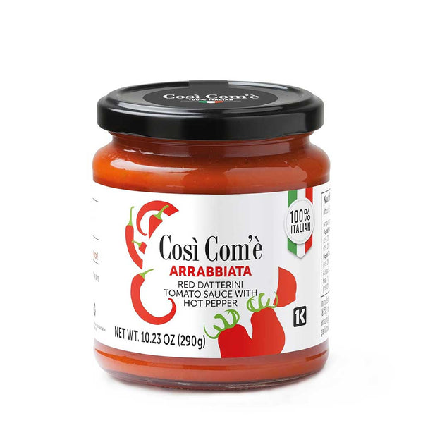 Cosi Come Red Datterini Tomato Arrabbiata Sauce with Hot Pepper, 10.2 oz (290 g)