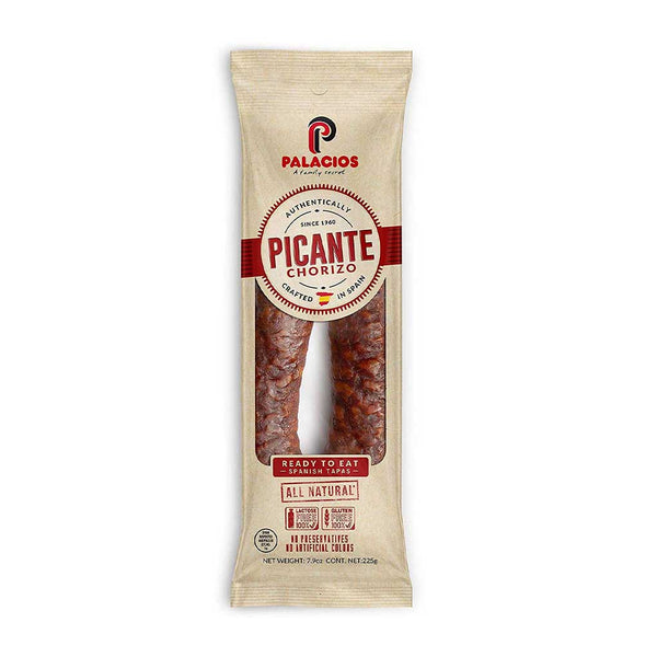 Hot Palacios Chorizo, Picante and Ready-to-eat, 7.9 oz (225 g)