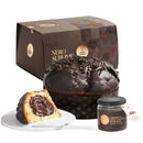Panettone Nero Sublime with Strawberry and Modica Chocolate Spread by Fiasconaro, 2.2 lbs (1 kg)