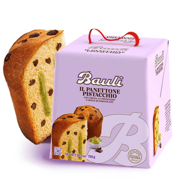 Bauli Panettone with Pistachio Cream and Chocolate Chips, 26.4 oz (750 g)