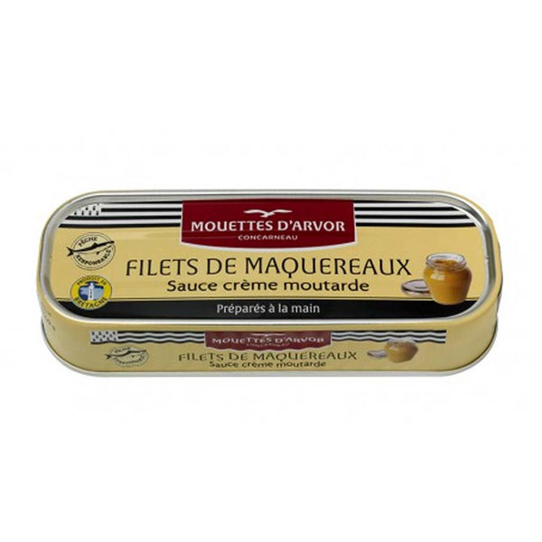 Mouettes d'Arvor Mackerel Fillets in Whole Grain Mustard 6 oz