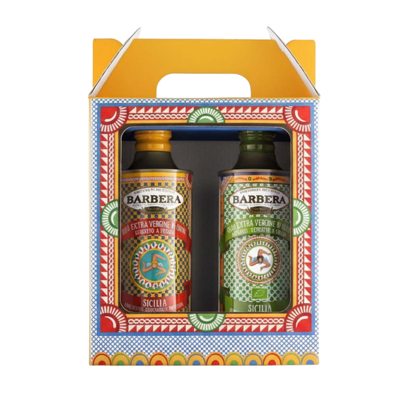 Barbera Sicilian PGI & Organic EVOO Gift Set, 33.8 fl oz (1000 ml)