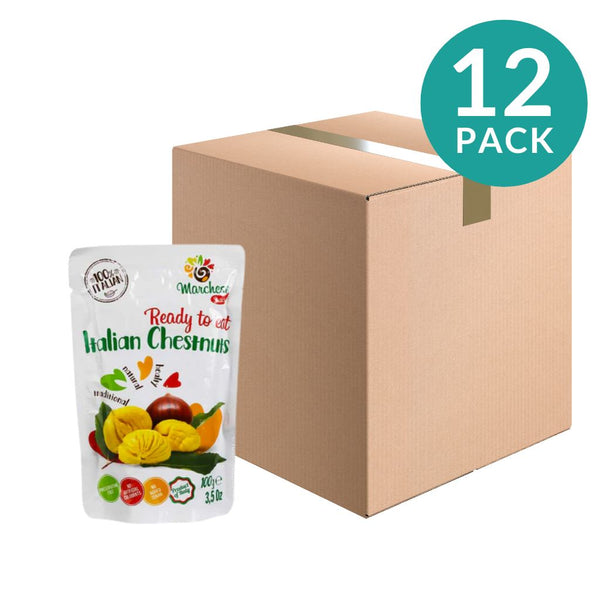 12-pack 100% Italian Chestnuts, No Added Sugar, Ready to Eat, 3.5 oz (100 g)x12
