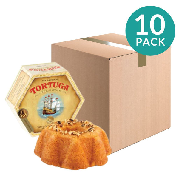 10-Pack Original Caribbean Rum Cake with Walnuts, Small by Tortuga, 4 oz (112 g)x10
