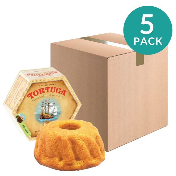 5-Pack Key Lime Rum Cake, Large by Tortuga, 16 oz (454 g)x5