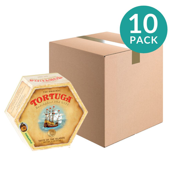 10-Pack Pineapple Rum Cake, Small by Tortuga, 4 oz (112 g)x10