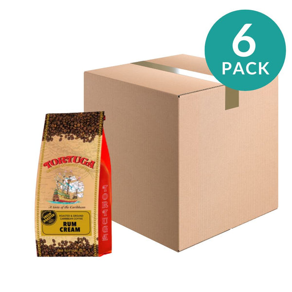 6-Pack Rum Cream Blend Gourmet Ground Coffee by Tortuga, 10 oz (283 g)x6