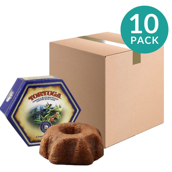 10-Pack Blue Mountain Coffee Rum Cake, Small by Tortuga, 4 oz (112 g)x10