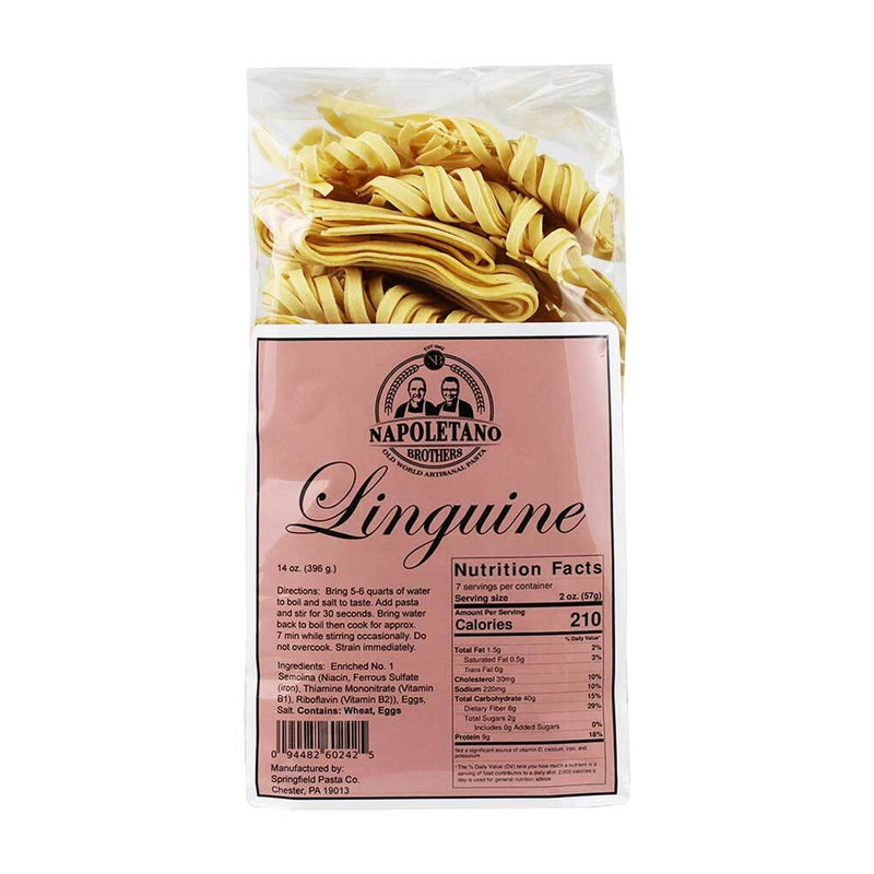 Linguine Pasta by Napoletano Brothers, 14 oz (396 g) Pack of 12