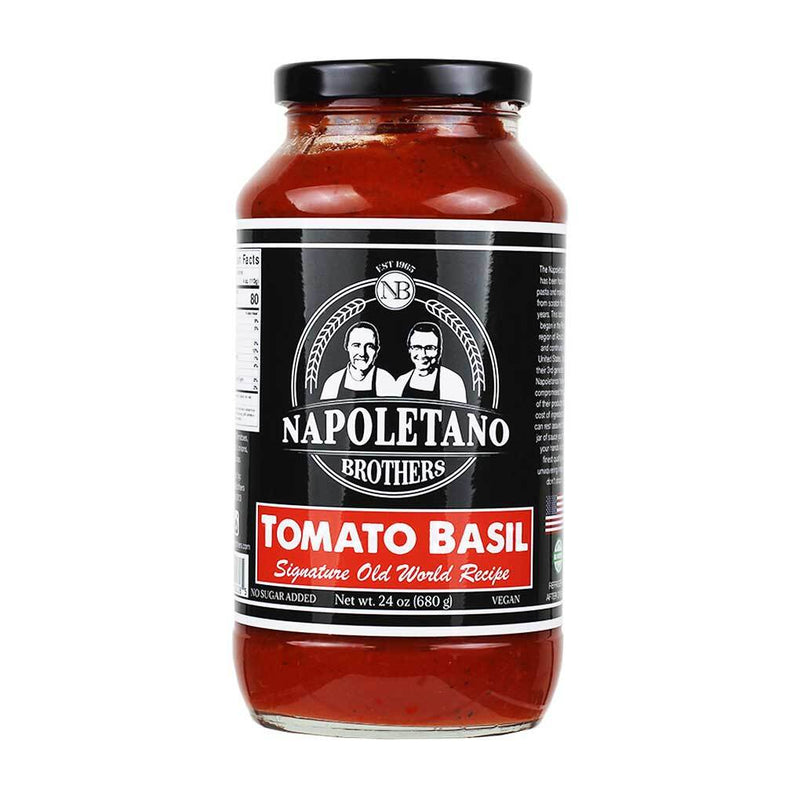 Tomato Basil Sauce by Napoletano Brothers, 24 oz (680 g) Pack of 12