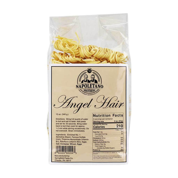Angel Hair Pasta by Napoletano Brothers, 12 oz (340 g) x 12