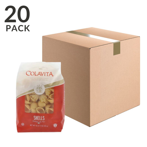 Colavita Shells Pasta, 1 lb (454 g) Pack of 20