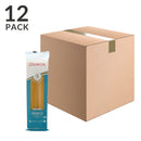A shipping box with a packaged bag of Colavita Spaghetti Pasta beside it, marked as a 12 pack.