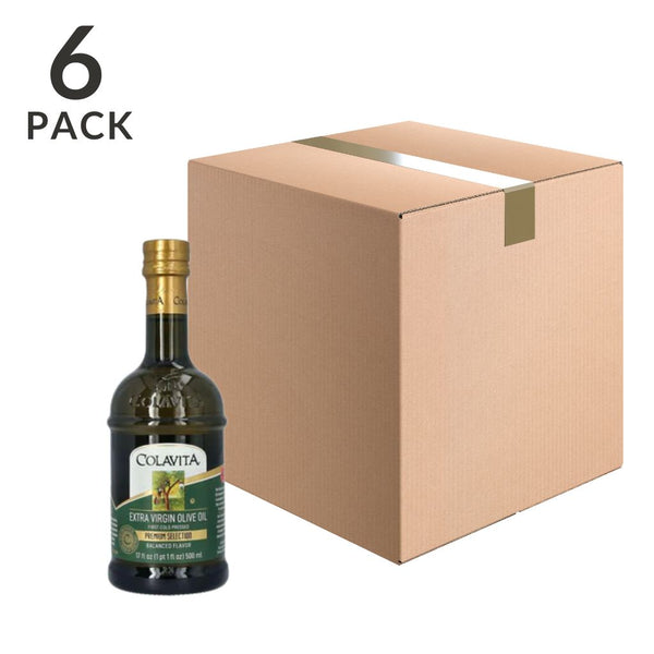Colavita Premium Selection Extra Virgin Olive Oil, 17 fl oz (500 ml) Pack of 6
