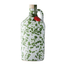 EVOO in Hand Painted Ceramic, Green Fantasia by Galantino, 16.9 fl oz (500 ml)