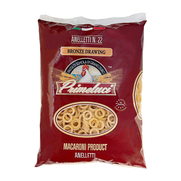 Primeluci Anelletti Pasta, Bronze Cut, 16 oz (454 g)