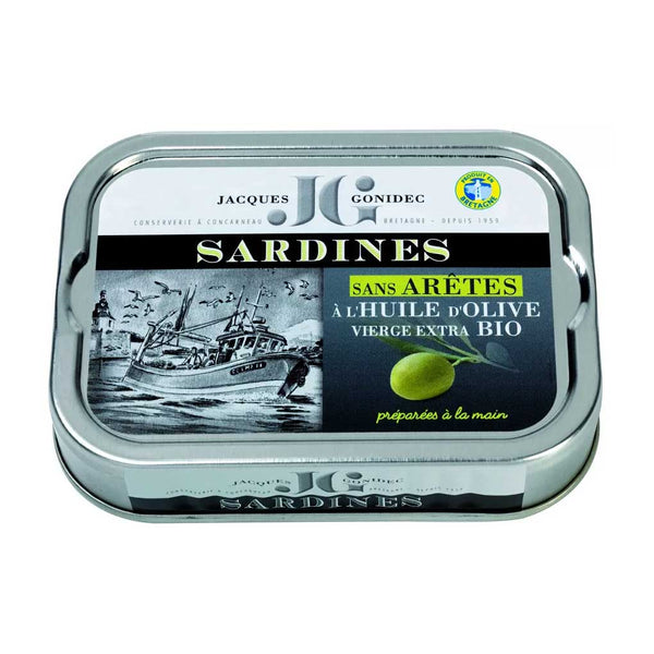 Gonidec Boneless Sardines in Organic EVOO, 4.06 oz (115 g)